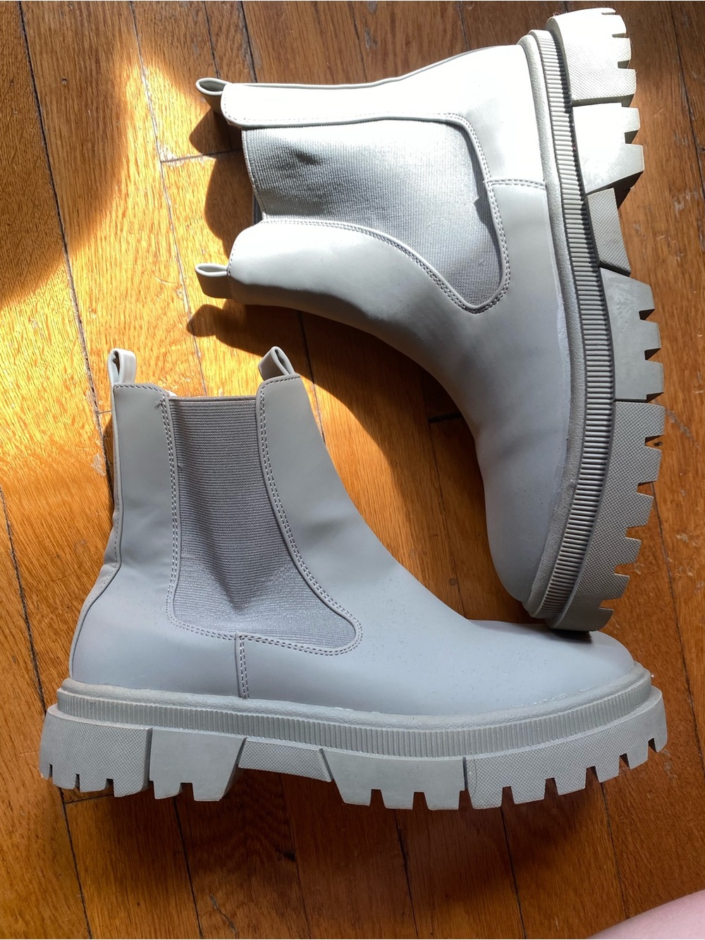 Sage Green Chelsea Lug Sole Boot